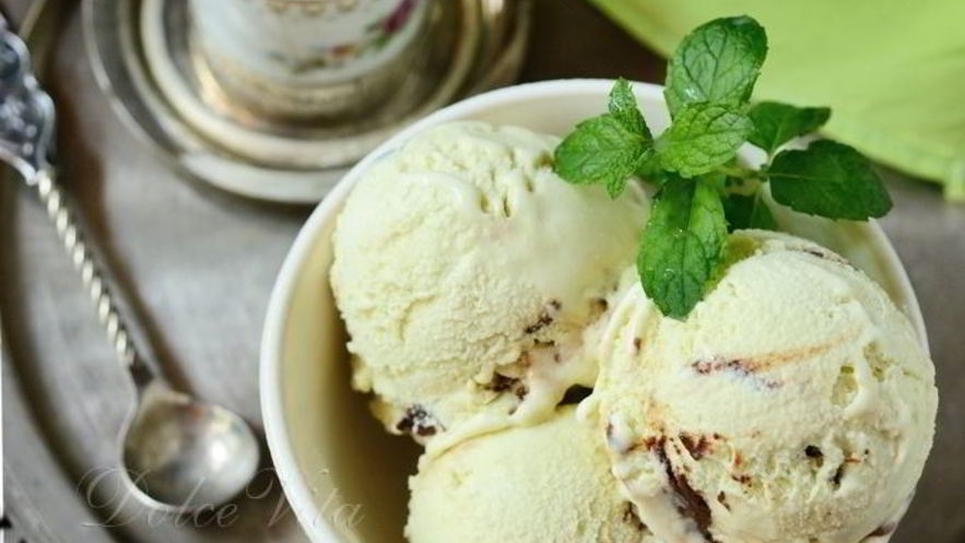Рецепт мятного мороженого с шоколадом