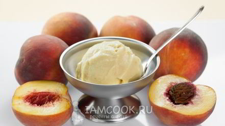 Рецепт персикового мороженого для фризера