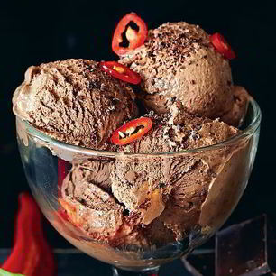 Рецепт Шоколадного мороженого с острым перцем