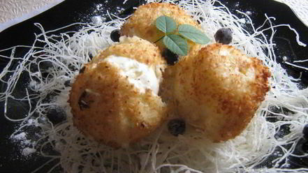 Рецепт жареного мороженого с фунчезой