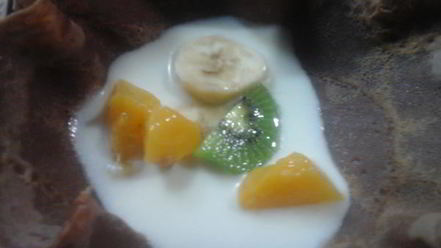 Рецепт блинного торта-мусса тропик