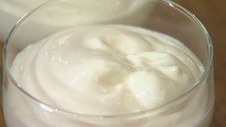 Рецепт йогуртового мусса с гранитой