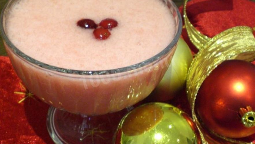 Рецепт клюквенного мусса с манкой