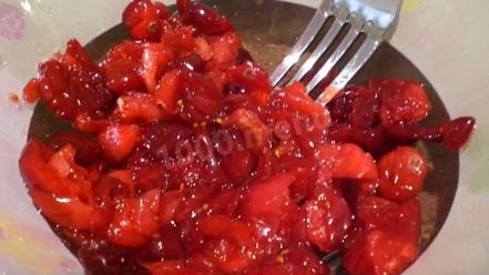 Рецепт клюквенного мусса с манкой