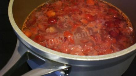 Рецепт клюквенного мусса с манкой