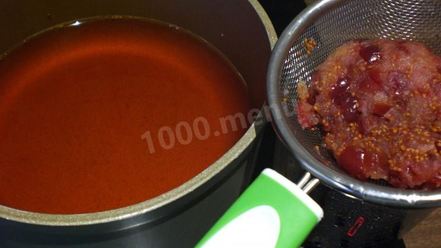 Рецепт клюквенного мусса с манкой