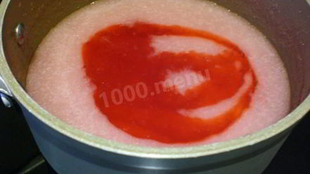 Рецепт клюквенного мусса с манкой