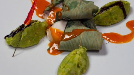 Рецепт крокодилового хвоста с облепихово-можжевеловым муссом