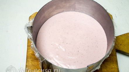 Рецепт лимонно-клубничного муссовый торт