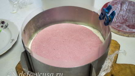 Рецепт лимонно-клубничного муссовый торт