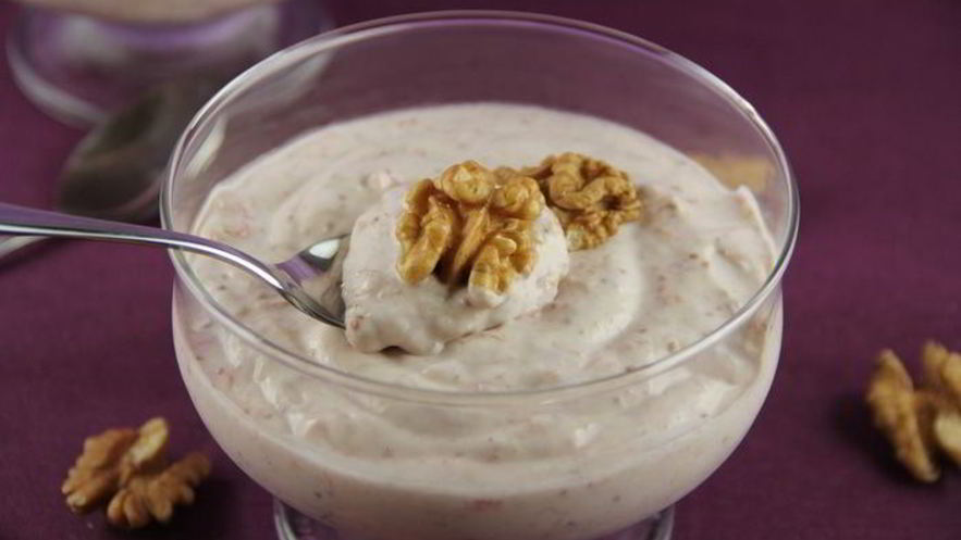 Рецепт нежного мусса-крема с инжиром и грецкими орехами