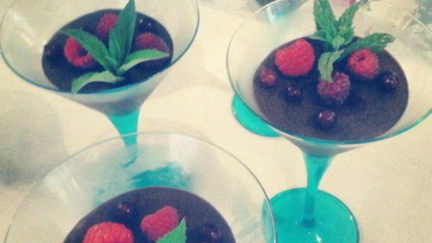 Рецепт шоколадна-ванильного мусс