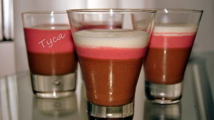 Рецепт шоколадного мусса с малиновым кремом