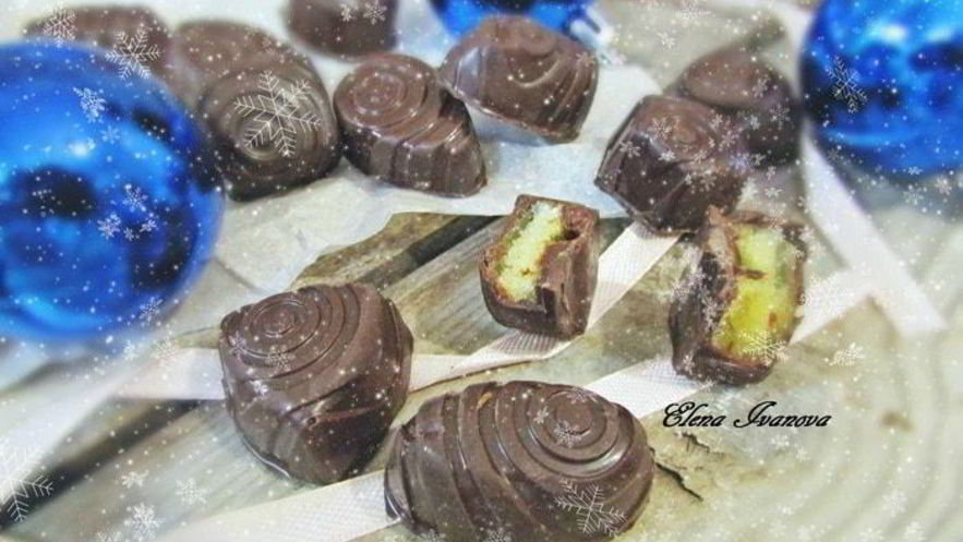 Рецепт шоколадных конфет с персиковым муссом
