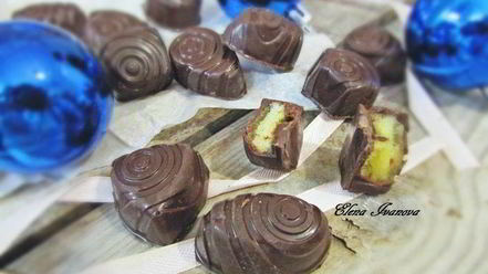 Рецепт шоколадных конфет с персиковым муссом