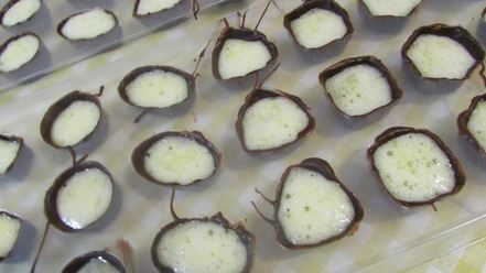 Рецепт шоколадных конфет с персиковым муссом