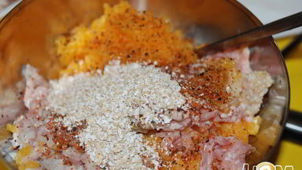 Рецепт мясного пудинга с тыквой