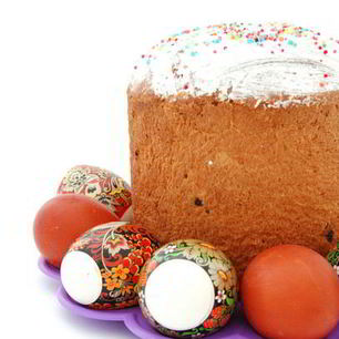 Рецепт Кулича с изюмом и лимонной глазурью