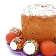 Рецепт Кулича с изюмом и лимонной глазурью