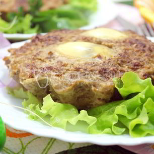 Рецепт Мясного суфле с яйцом Пасхальное