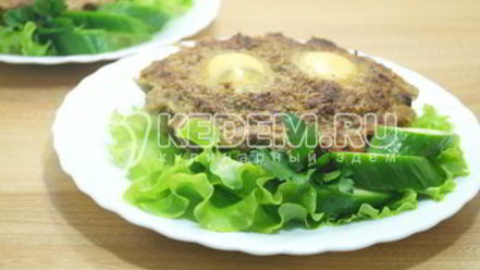 Рецепт мясного суфле с яйцом пасхальное