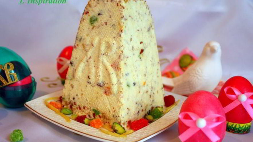 Рецепт нежнейшей ванильной пасхи с миндалем и цукатами