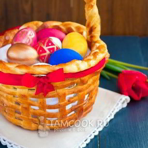 Рецепт Пасхальной корзинки из теста
