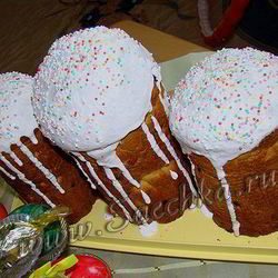 Рецепт Пасхального кулича с изюмом и глазурью