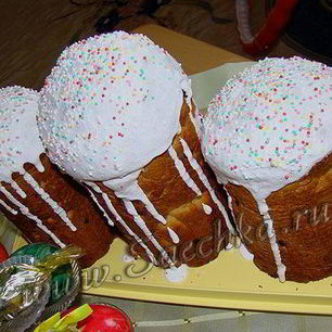 Рецепт Пасхального кулича с изюмом и глазурью