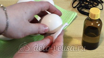 Рецепт пасхальных яиц в полоску