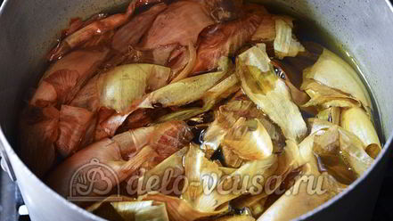 Рецепт пасхальных яиц в полоску