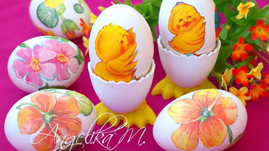 Рецепт пасхальных яиц в стиле декупаж