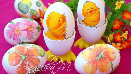 Рецепт пасхальных яиц в стиле декупаж