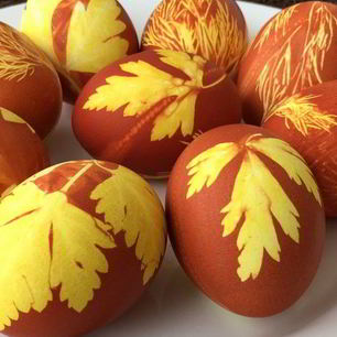 Рецепт Простой покраски пасхальных яиц