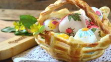 Рецепт съедобной корзинки для пасхальных яиц