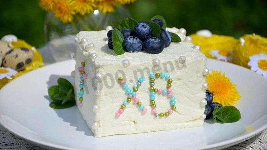 Рецепт творожной пасхи с маком без яиц