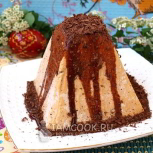 Рецепт Творожной пасхи с вареной сгущенкой