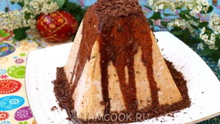 Рецепт творожной пасхи с вареной сгущенкой