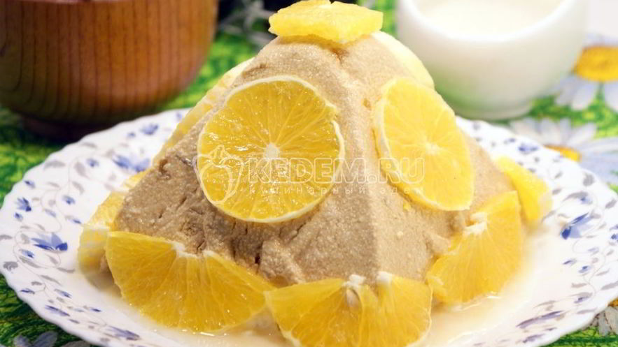 Рецепт творожной пасхи со сгущенкой