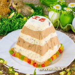 Рецепт Ванильно-шоколадной творожная Пасха