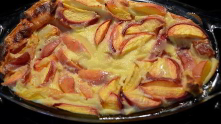 Рецепт персикового клафути