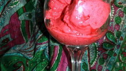 Рецепт малинового щербета