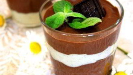 Рецепт шоколадна-ванильного пудинг