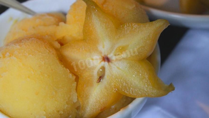 Рецепт сорбета с карамболой