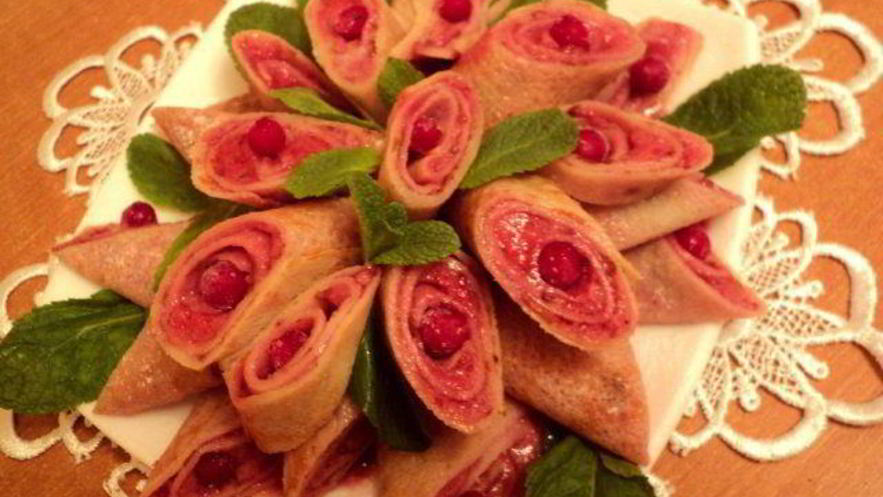 Рецепт блинчиков с ягодным суфле