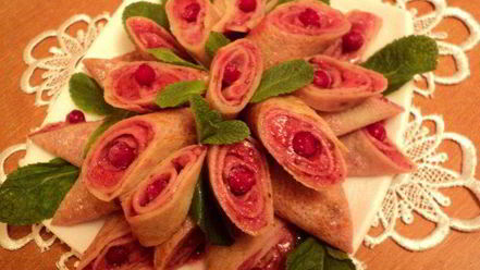 Рецепт блинчиков с ягодным суфле