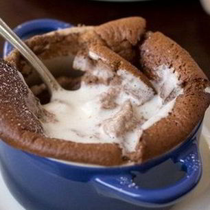 Рецепт Шоколадного суфле с кремом в духовке