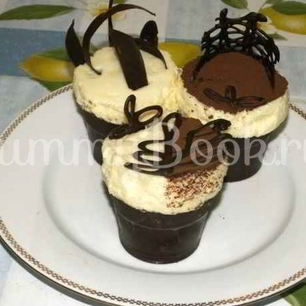 Рецепт Суфле в шоколадных стаканчиках