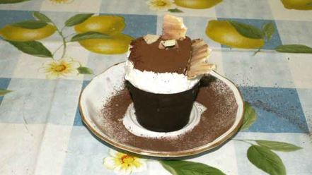 Рецепт суфле в шоколадных стаканчиках