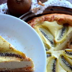 Рецепт Творожного суфле с киви в тесте